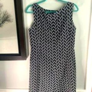 Jones New York Black and White Dress